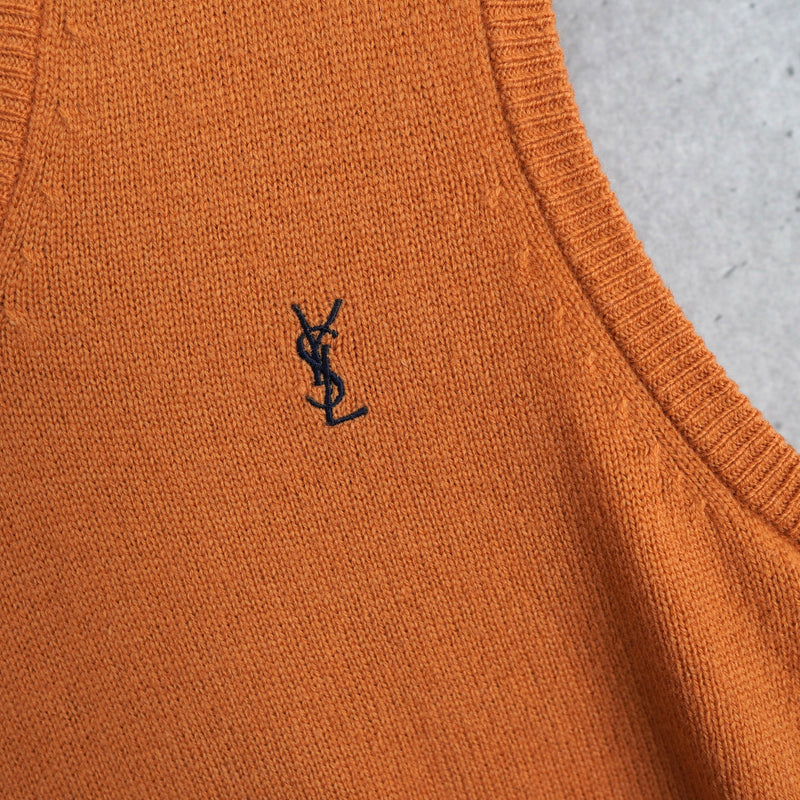 1990's Logo Embroidery Wool Vest - NEWSED