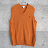 1990's Logo Embroidery Wool Vest - NEWSED