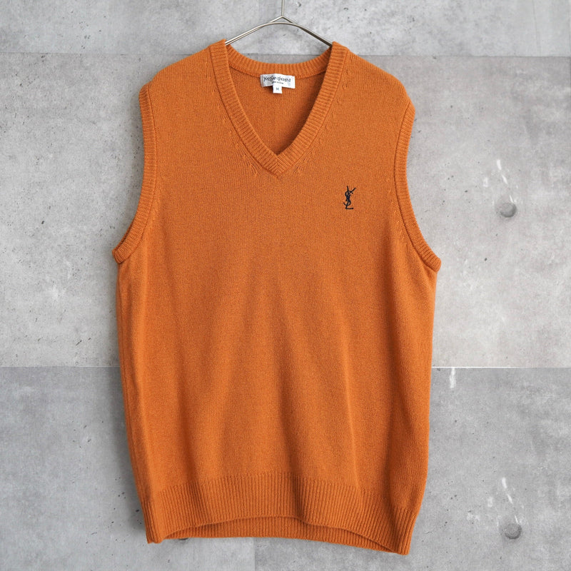 1990's Logo Embroidery Wool Vest - NEWSED