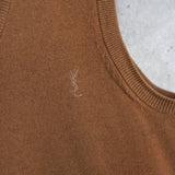 1990's Logo Embroidery Wool Vest - NEWSED