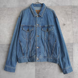 1990's Logo Patch Denim Jacket - NEWSED