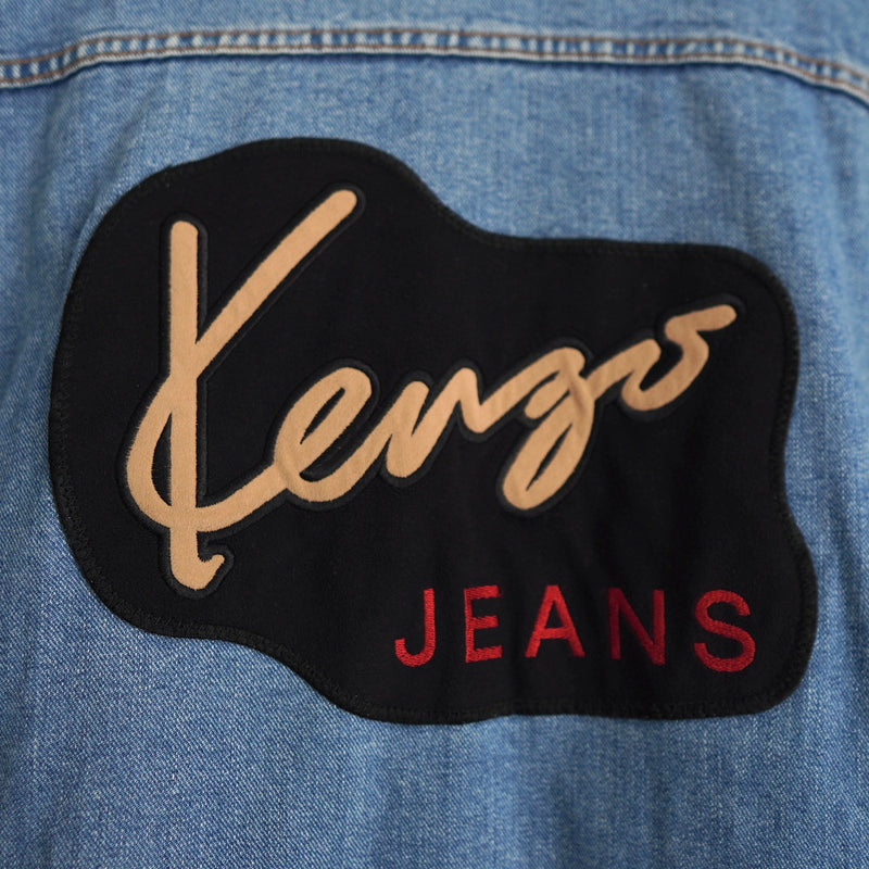 1990's Logo Patch Denim Jacket - NEWSED