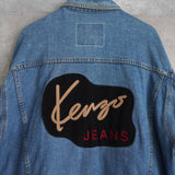 1990's Logo Patch Denim Jacket - NEWSED