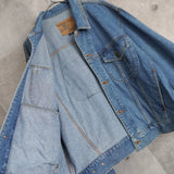 1990's Logo Patch Denim Jacket - NEWSED