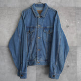 1990's Logo Patch Denim Jacket - NEWSED