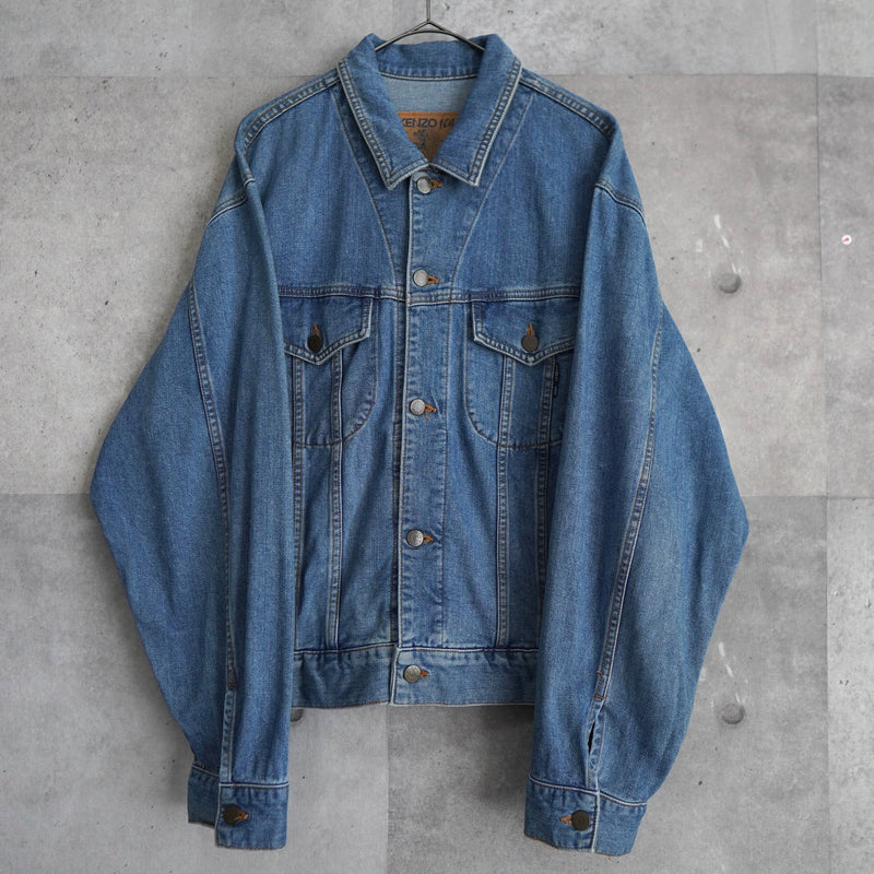 1990's Logo Patch Denim Jacket - NEWSED