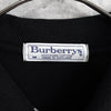 バーバリー 1990's 長袖ポロシャツ エンブレムロゴ 刺繍 ブラック Mサイズ