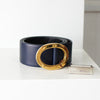1990's Oval Buckle Leather Belt Deadstock