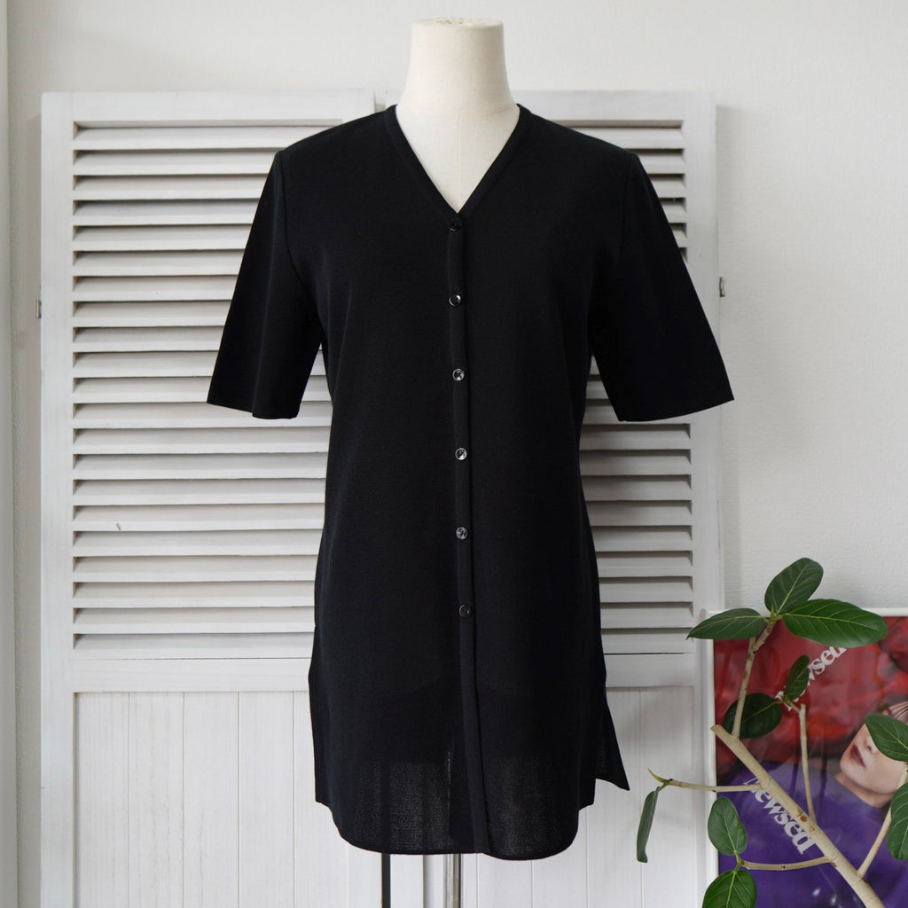 1990's Plain Short Sleeve Cardigan