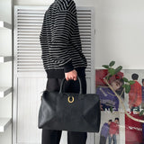 1990's Shadow Trotter Leather Boston Bag - NEWSED