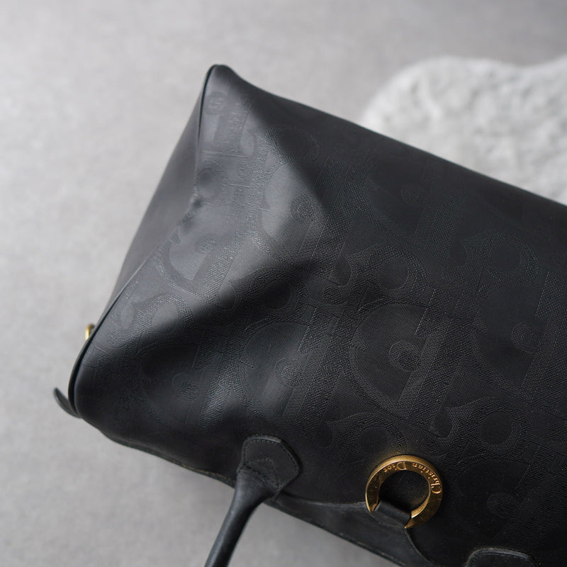 1990's Shadow Trotter Leather Boston Bag - NEWSED