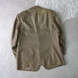 1990's Single Breasted Check Tailored Jacket - NEWSED