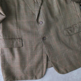 1990's Single Breasted Check Tailored Jacket - NEWSED
