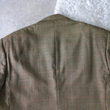 1990's Single Breasted Check Tailored Jacket - NEWSED