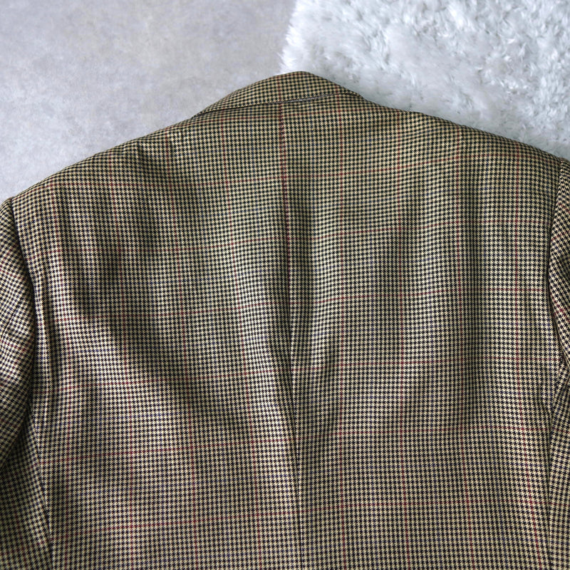 1990's Single Breasted Check Tailored Jacket - NEWSED