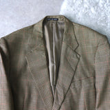 1990's Single Breasted Check Tailored Jacket - NEWSED