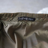 1990's Single Breasted Check Tailored Jacket - NEWSED