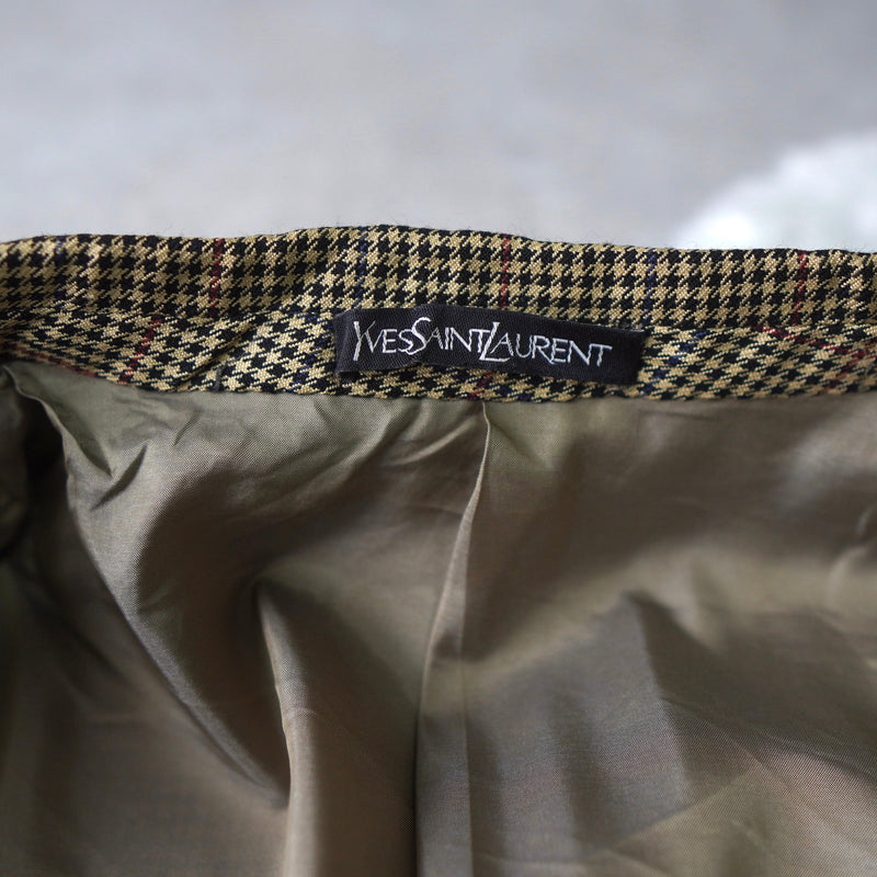 1990's Single Breasted Check Tailored Jacket - NEWSED