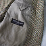 1990's Single Breasted Check Tailored Jacket - NEWSED