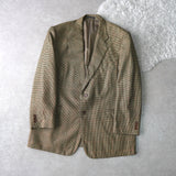 1990's Single Breasted Check Tailored Jacket - NEWSED