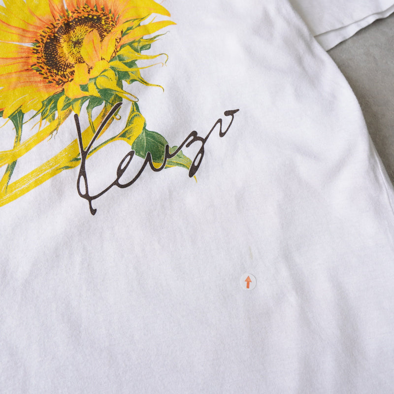 1990's Sunflower Print Tee Shirt - NEWSED