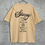 ステューシー 1990's ヴィンテージ USA製 ワールドツアー Tシャツ アイボリー - NEWSED