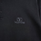 1990's ヴァレンティノ ガラヴァーニ Vロゴ ワンポイント刺繍 長袖ポロシャツ グレー フェード メンズL相当 - NEWSED