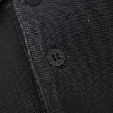 1990's ヴァレンティノ ガラヴァーニ Vロゴ ワンポイント刺繍 長袖ポロシャツ グレー フェード メンズL相当 - NEWSED