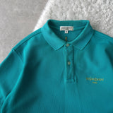 1990's Yellow Gold Logo Embroidery Polo Shirt - NEWSED