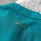 1990's Yellow Gold Logo Embroidery Polo Shirt - NEWSED
