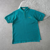 1990's Yellow Gold Logo Embroidery Polo Shirt - NEWSED