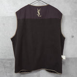 イヴ サンローラン 1990's ヴィンテージ カサンドラロゴ YSLロゴ ライナー ブルゾン ブラウン - NEWSED