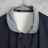 イヴ サンローラン 1990's ヴィンテージ YSLロゴ リバーシブル ブルゾン ミドルコート ホワイト / ネイビー - NEWSED