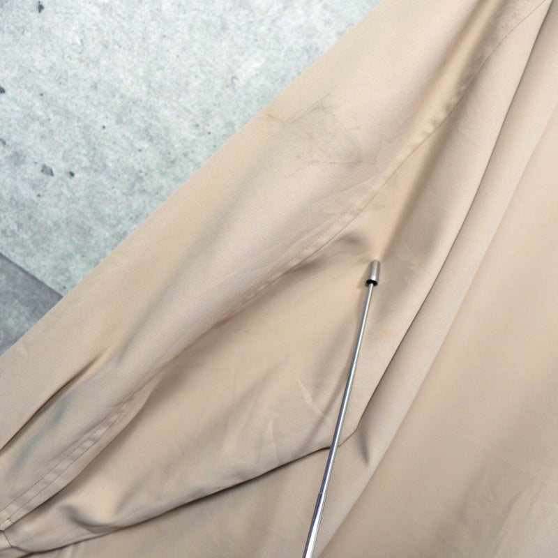 イヴ サンローラン 1990's ヴィンテージ YSLロゴ 刺繍 リバーシブル ミドル丈 ブルゾン ナイロンジャケット ネイビー / ベージュ - NEWSED