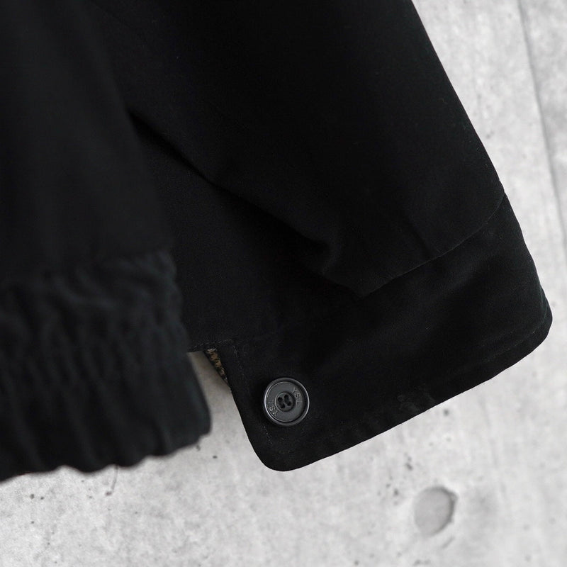 イヴ サンローラン 1990's ヴィンテージ リバーシブル YSLロゴ スエード調 ブルゾン ブラック チェック柄 - NEWSED