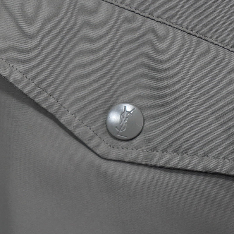 イヴ サンローラン 1990's ヴィンテージ YSLロゴ 刺繍 リバーシブル ナイロンジャケット ブルゾン カーキ / ベージュ - NEWSED