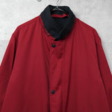 イヴサンローラン 1990's ヴィンテージ リバーシブル YSLロゴ ナイロンジャケット ブルゾン レッド / ブラック - NEWSED