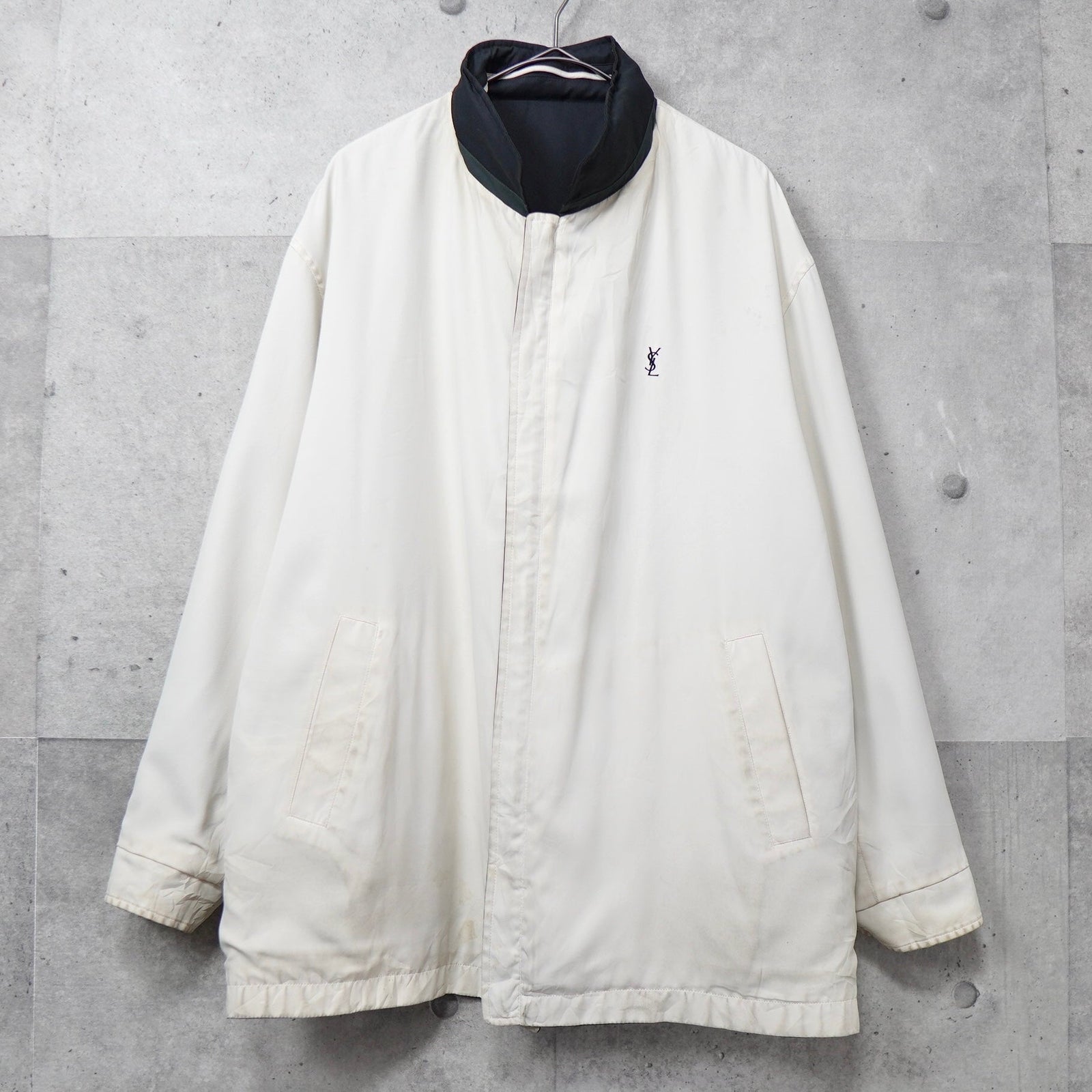 イヴ サンローラン 1990's ヴィンテージ YSLロゴ 刺繍 リバーシブル