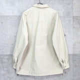 イヴ サンローラン 1990's ヴィンテージ カサンドラロゴ YSLロゴ 刺繍 ブルゾン アイボリー - NEWSED