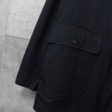 イヴ サンローラン 1990's ヴィンテージ YSLロゴ 刺繍 リバーシブル ナイロンジャケット ブルゾン オフホワイト / ブラック - NEWSED