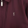 Yves Saint Laurent 1990's Vintage Cassandra Logo YSL Logo Embroidered Blouson Wine Red