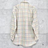 イヴサンローラン 1990s ヴィンテージ YSLロゴ 長袖シャツ チェック柄 イエロー - NEWSED