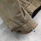 イヴ サンローラン 1990's ヴィンテージ リバーシブル YSLロゴ スエード調 ブルゾン ブラック チェック柄 - NEWSED