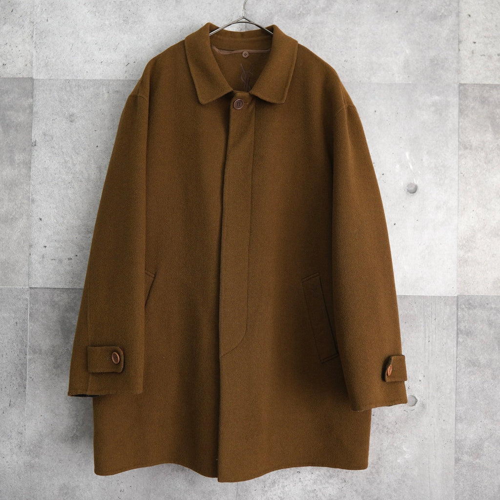 イヴ サンローラン 1990's ヴィンテージ YSLロゴ ウール ステンカラー