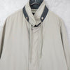 Yves Saint Laurent 1990's Vintage YSL logo embroidered blouson mid-length coat in beige