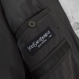 イヴ サンローラン 1990's YSLロゴ 中綿ジャケット ブルゾン スモーキーブラウン - NEWSED