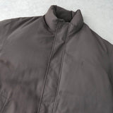 イヴ サンローラン 1990's ヴィンテージ YSLロゴ 中綿ジャケット チャコール グレージュ - NEWSED