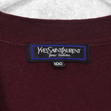 イヴ サンローラン 1990’s ヴィンテージ カサンドラロゴ YSLロゴ カーディガン ボルドー - NEWSED