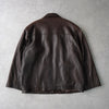 イヴ サンローラン 1990's YSLロゴ ジップアップ レザージャケット キルティング裏地 ダークブラウン