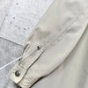 Yves Saint Laurent 1990's Vintage YSL logo embroidered blouson mid-length coat in beige